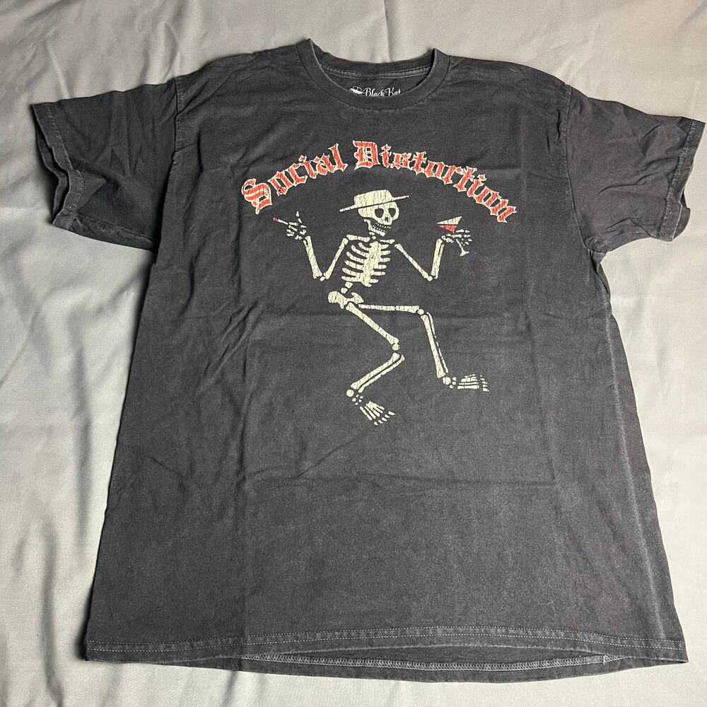 Social Distortion Shirt Dark Gray Medium Skeleton